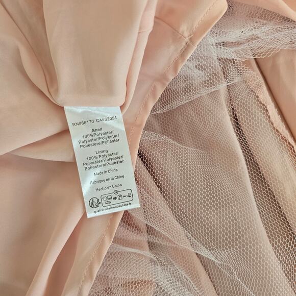 Hutch Coral Multi Swirl Strapless Pleated Fit Flare Belted Midi Dress Sz 14 - Picture 11 of 12